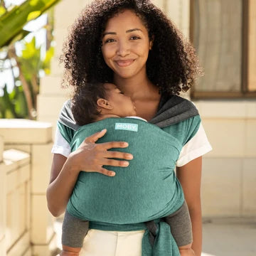 Moby Reversible Wrap Baby Carrier in Jade/Grey