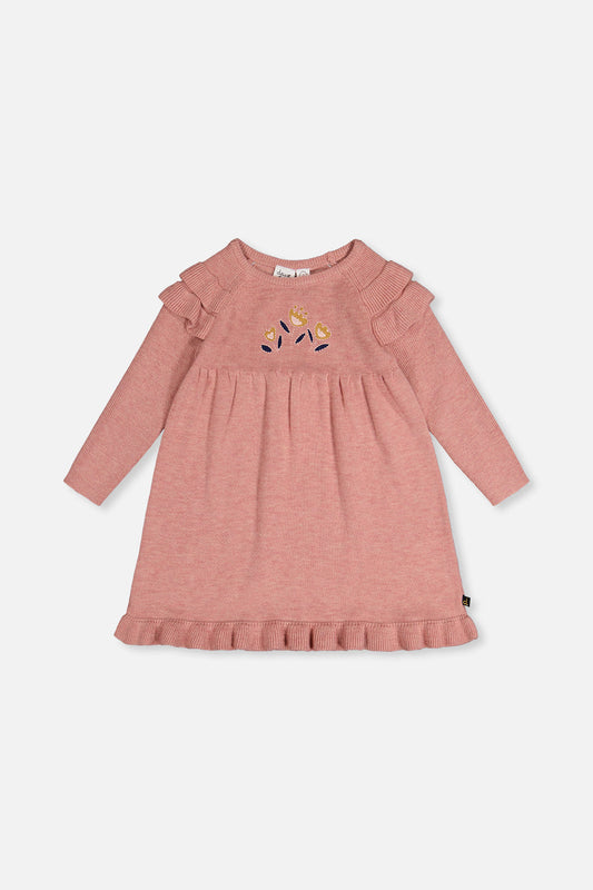 Pink knit dress