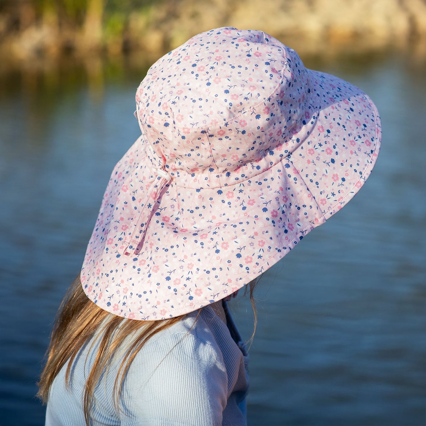 Cotton Xplorer flap Hats | Pink Blossoms