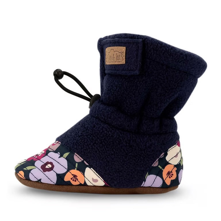 Stay-Put Winter cozy Bootie( winter flowers )
