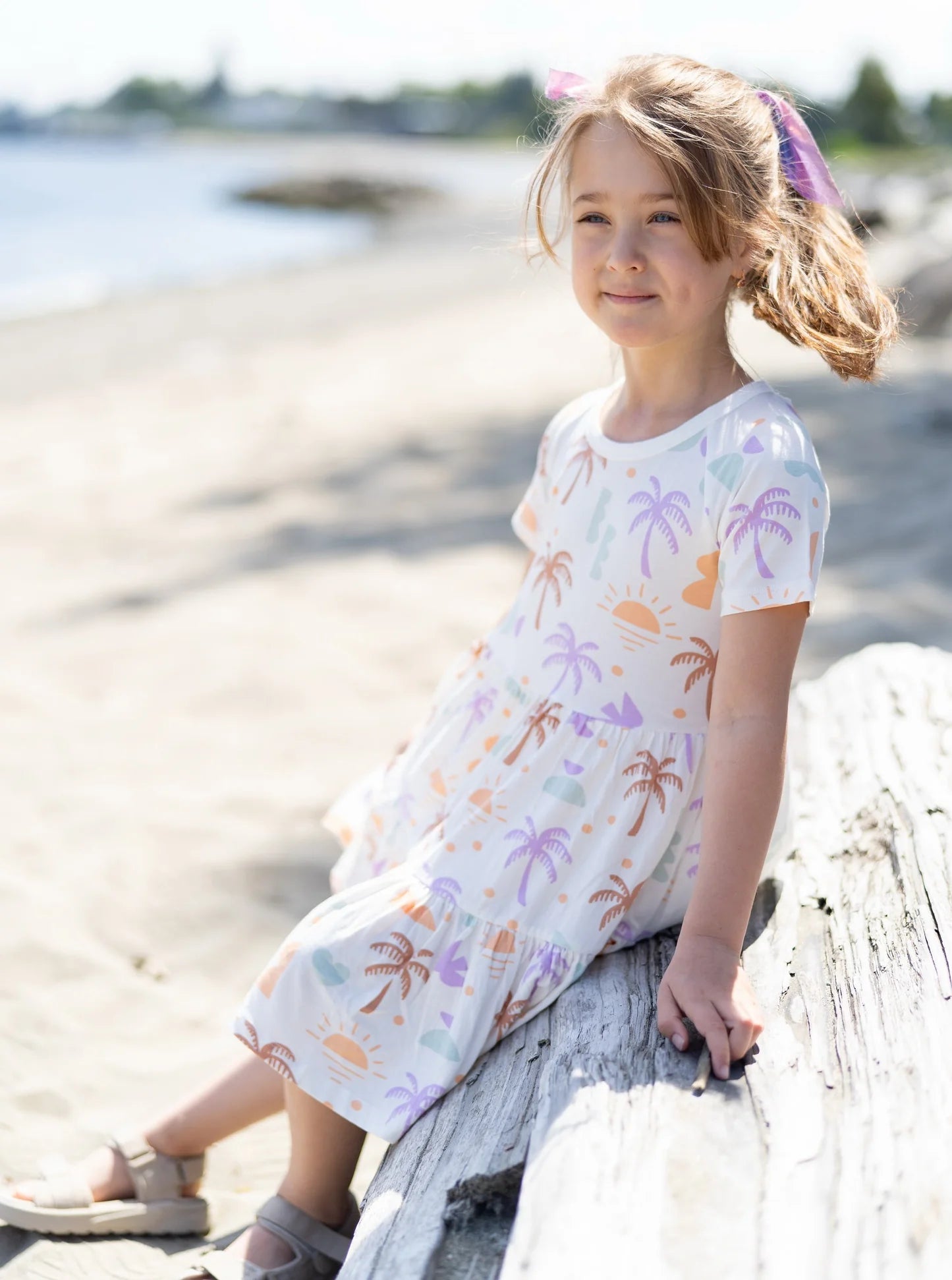 Bamboo Tiered Dress with Bloomer(boho surf )
