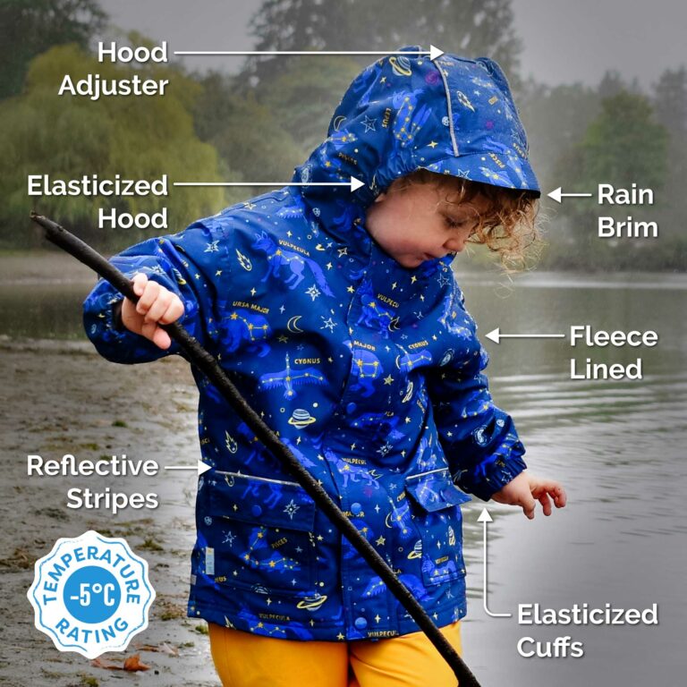 Kids Fleece Lined Rain Jackets | Mountain Trails
