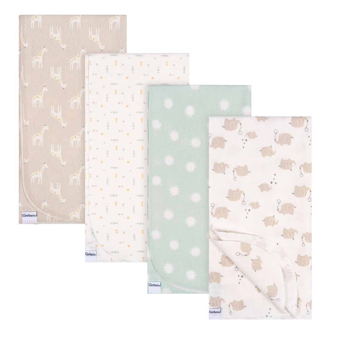 Flannel Receiving Blanket - 4pk