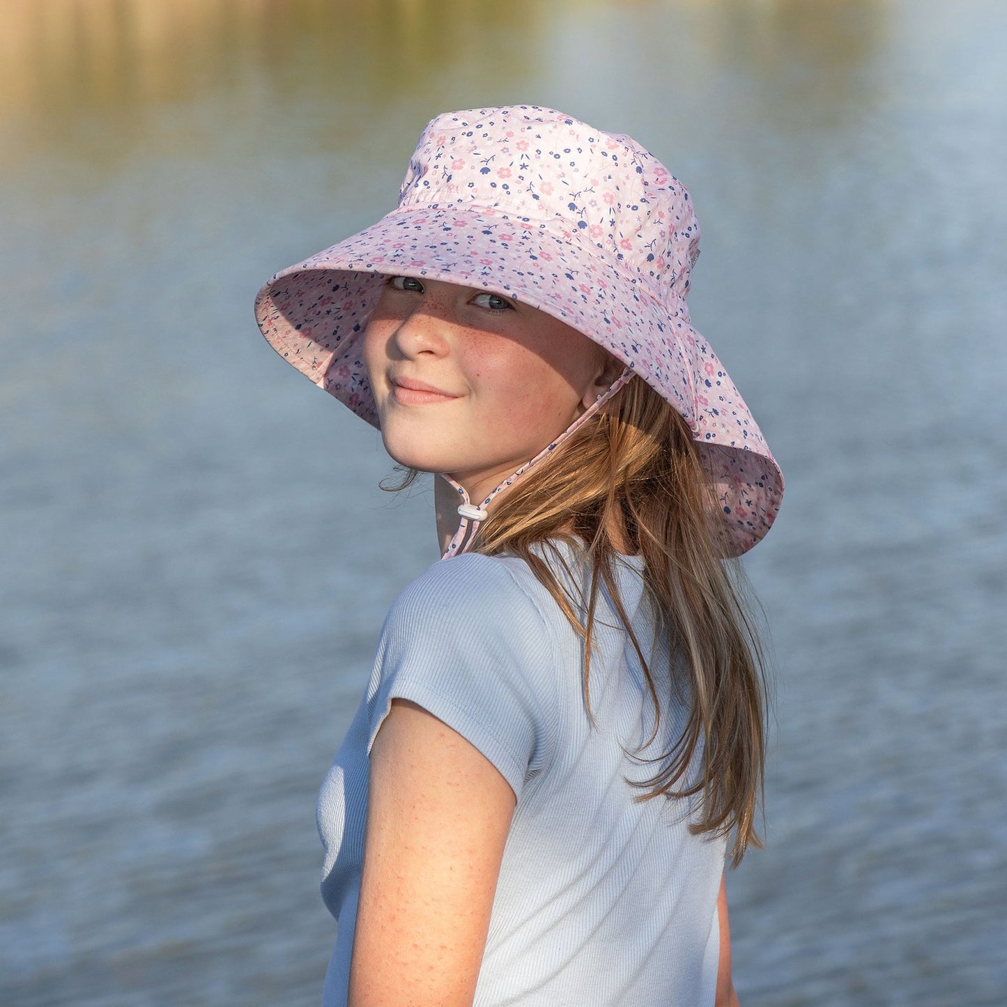 Cotton Xplorer flap Hats | Pink Blossoms