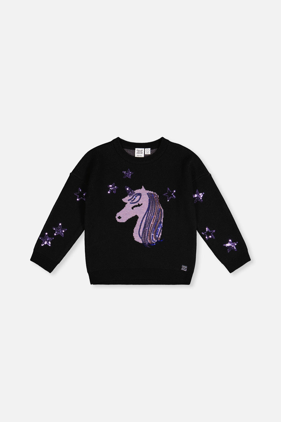 Black and mauve knit sweater