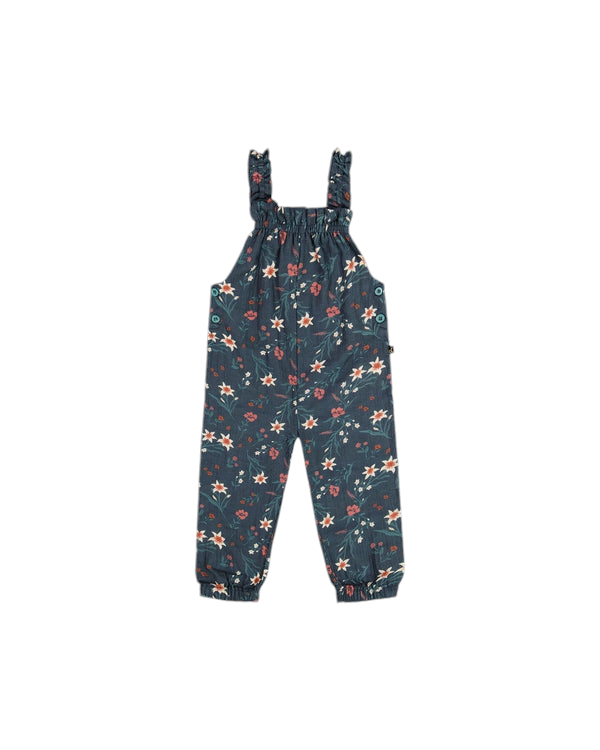 Floral Muslin Overalls
