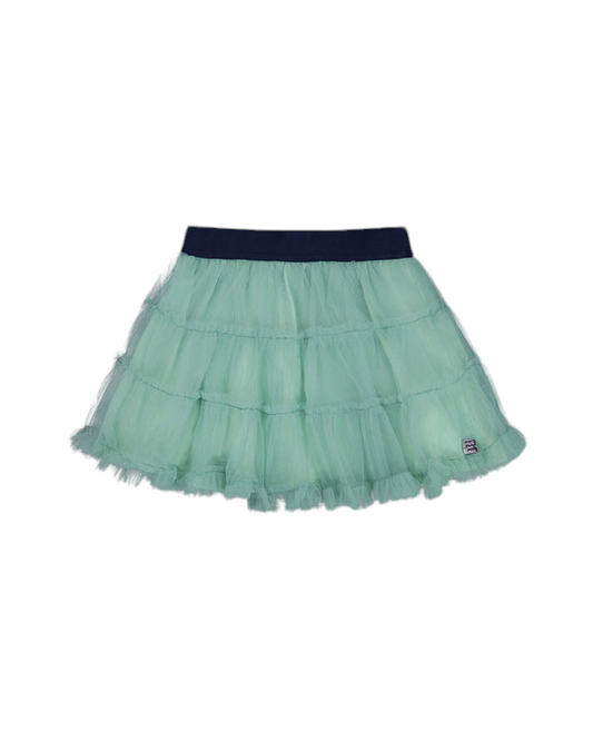 Ruffled Mesh Skirt