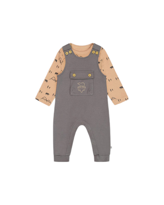 Organic Cotton Overall & Sweater Set