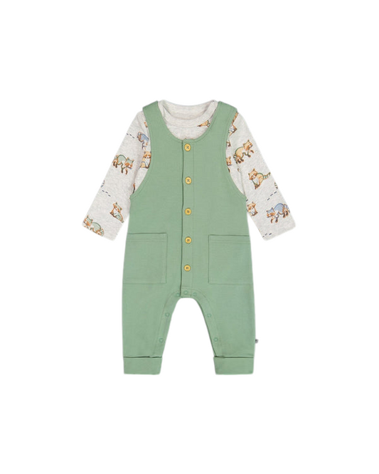 Organic Cotton Overall & Sweater Set