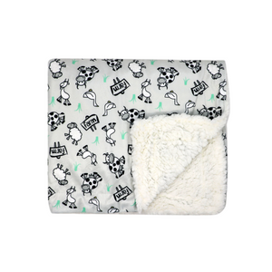 Mink Sherpa Printed Blanket