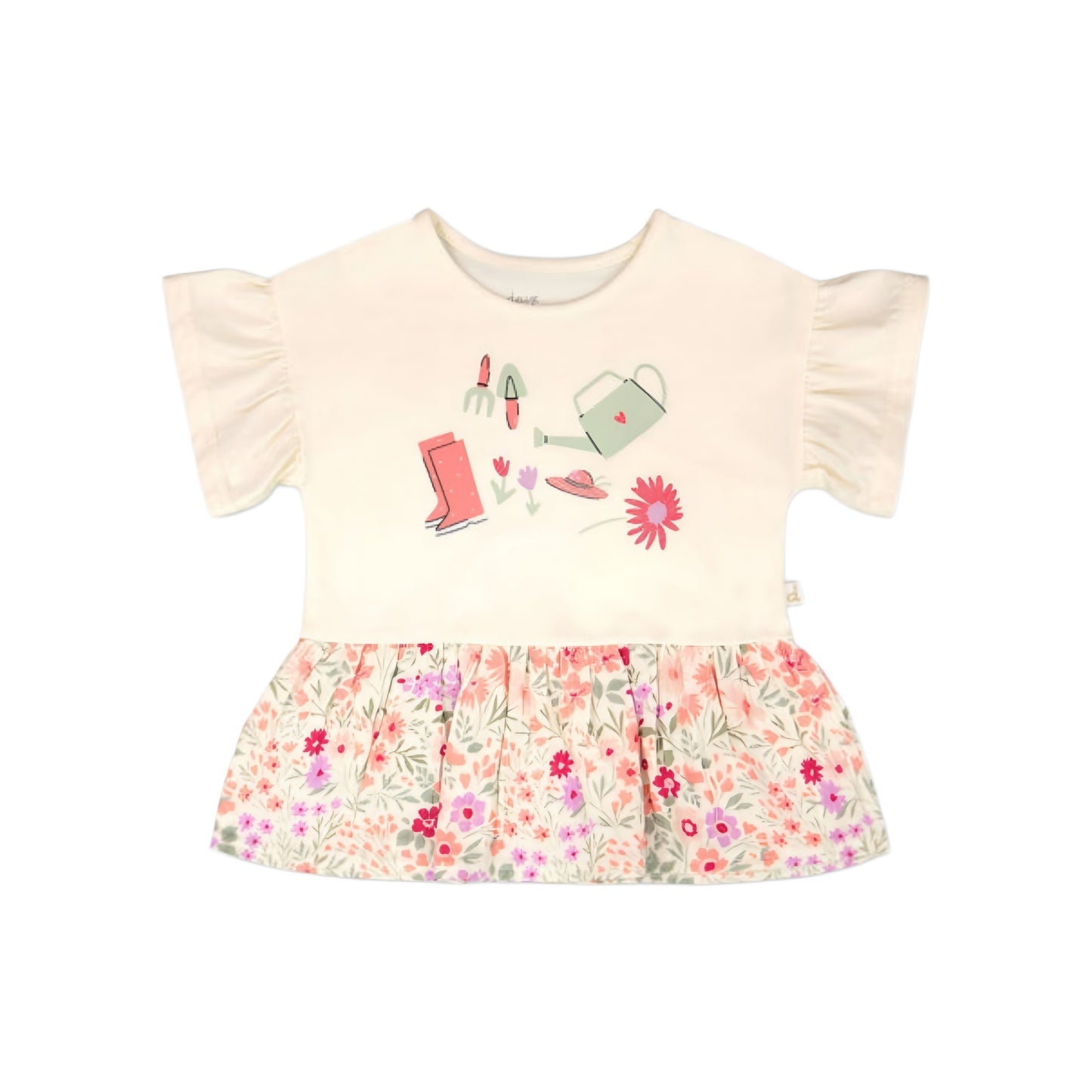 Organic & Muslin Cotton Ruffle Tunic