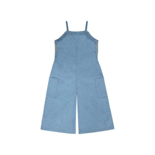 Flared Chambray Jumpsuit