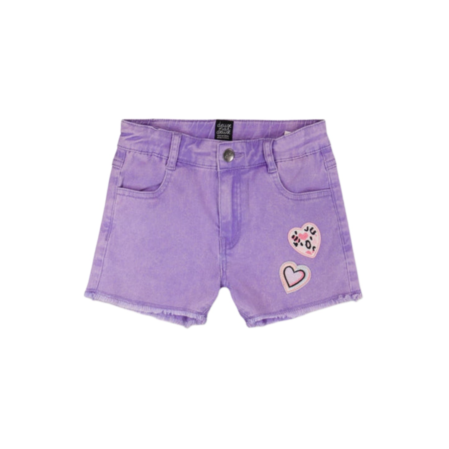 Embroidered Denim Shorts