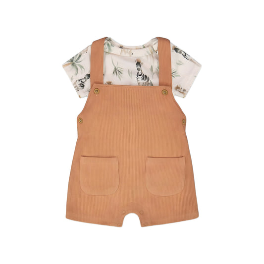 Organic Cotton Shortall & Onesie Set