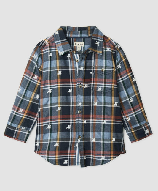 Plaid Dragon Button Down Shirt