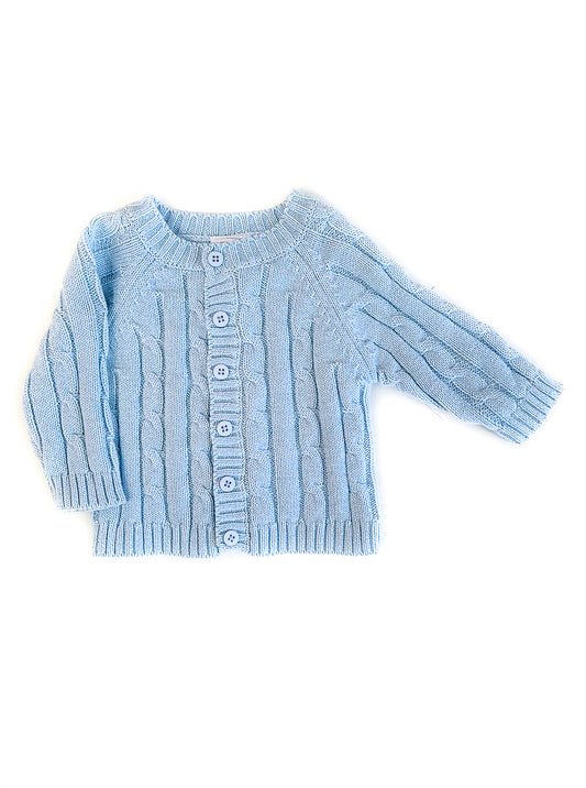 Cable Knit Blue Sweater