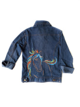 Load image into Gallery viewer, Beaded Horse Jean Jacket
