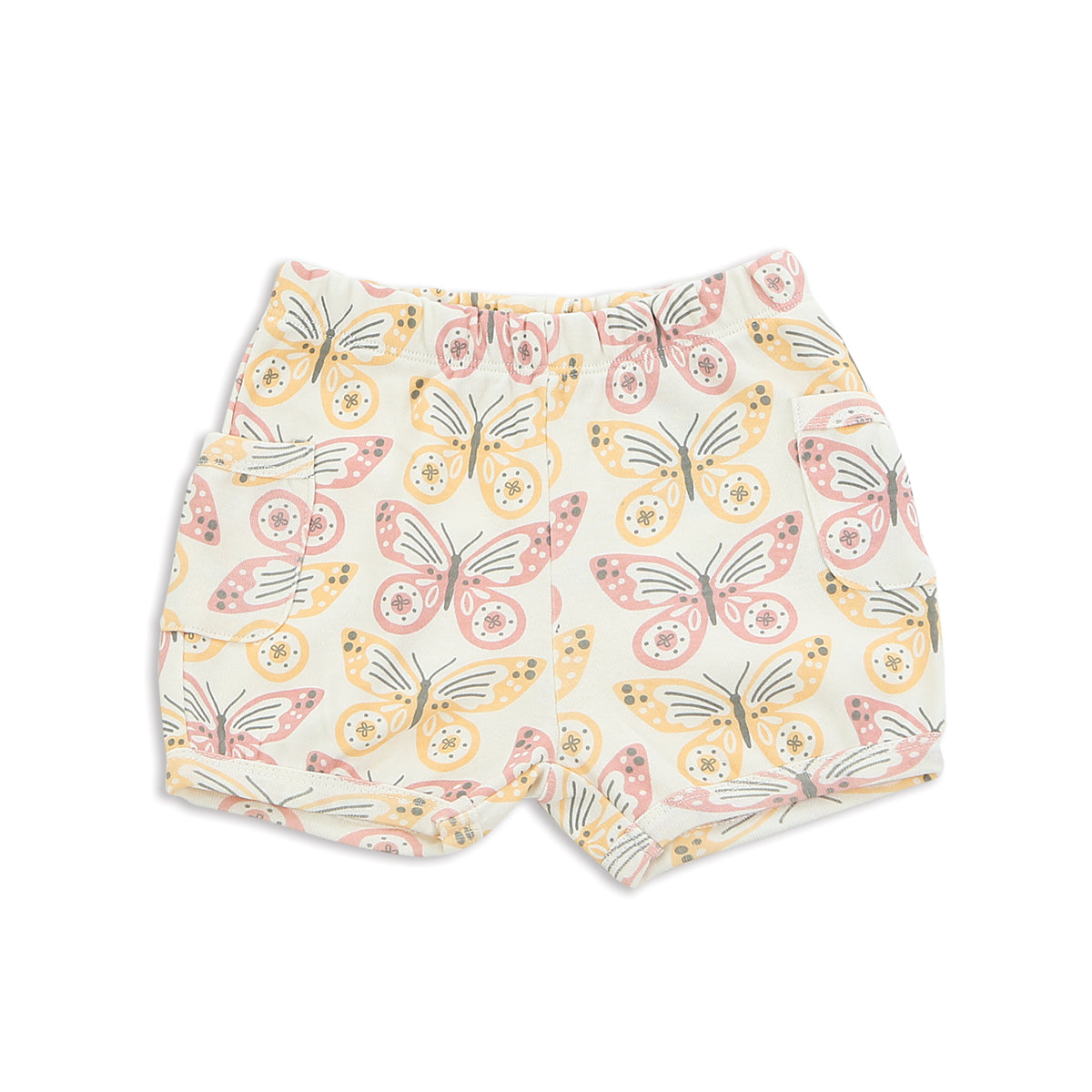 Organic Cotton Pocket Shorts-Butterfly