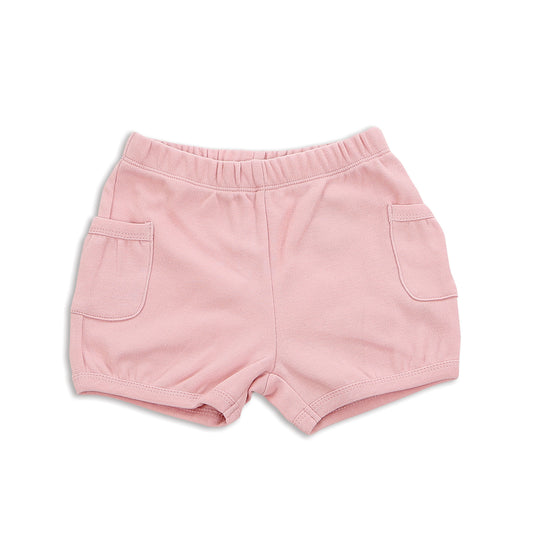 Organic Cotton Pocket Shorts-Pink