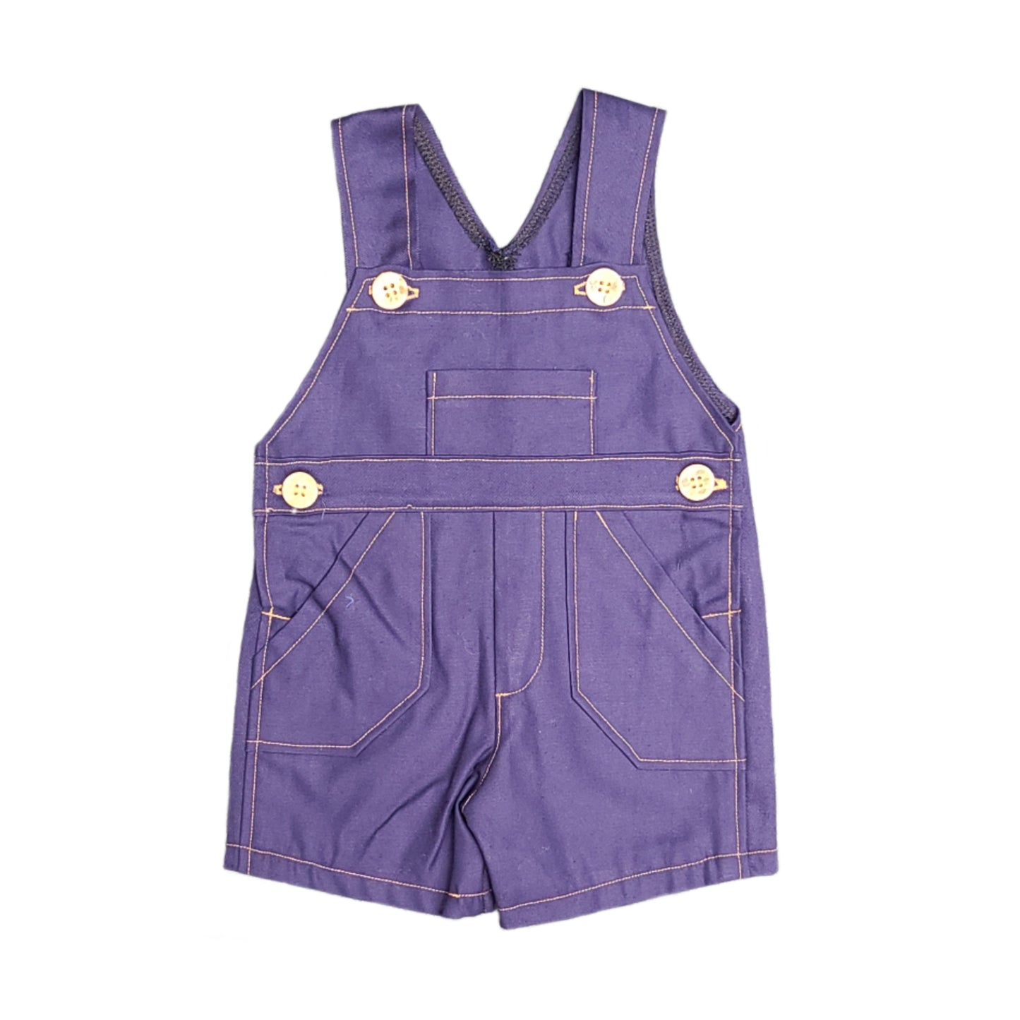 Faux Denim Shortalls