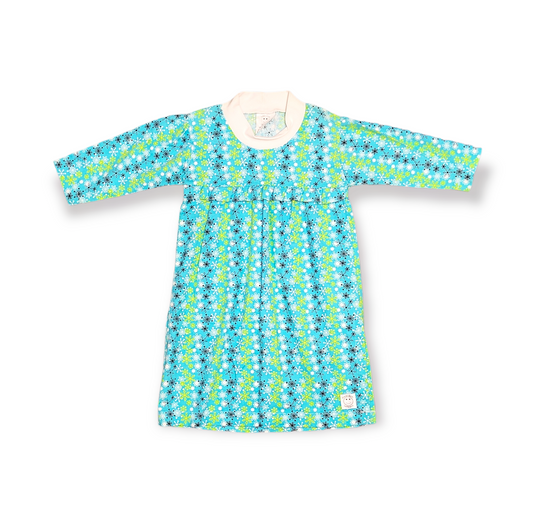 Teal Patterned Flannel Nighty