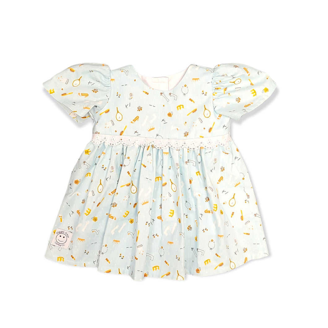 Blue Beauty Girl A-Line Dress