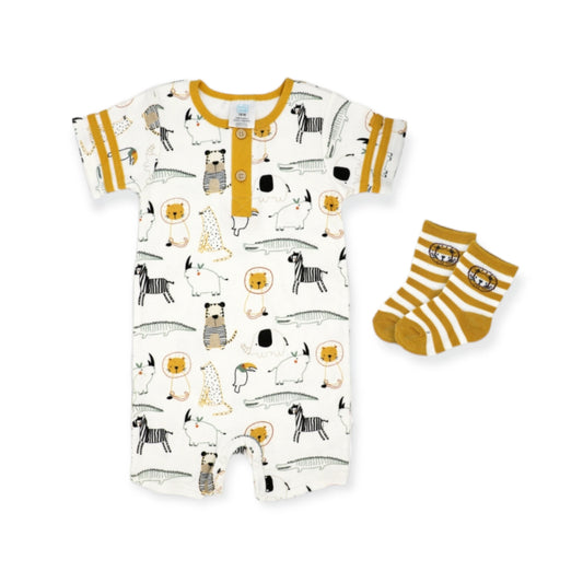 Jungle Friends 2 Piece Romper Set