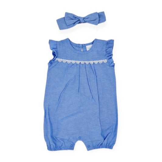 Denim Blues 2 Piece Romper Set