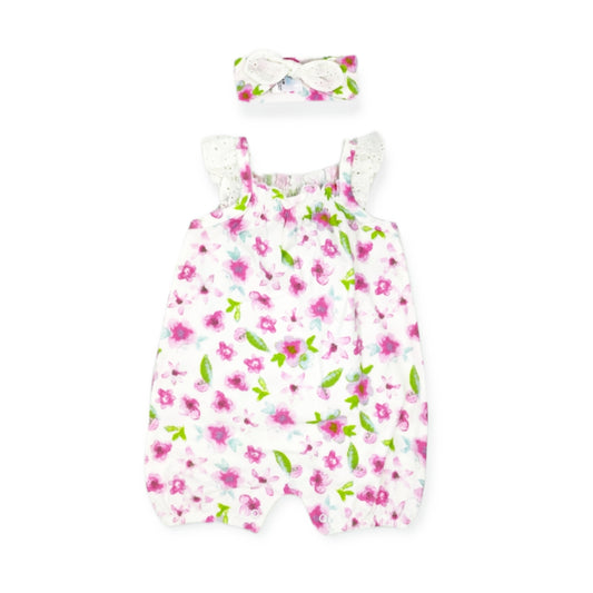 Pretty Pink Floral 2 Piece Romper Set