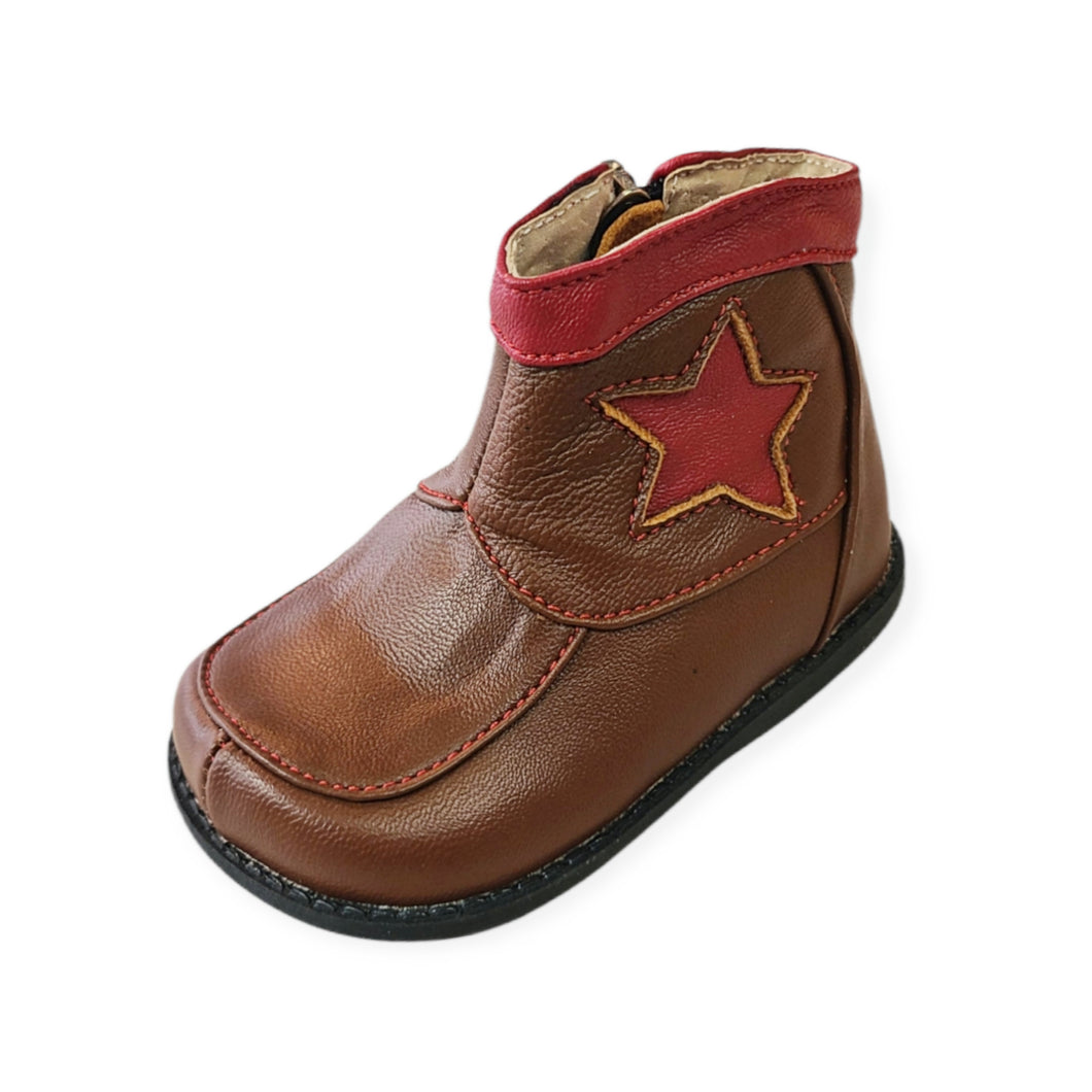 Koby Brown Red Star Leather Boots