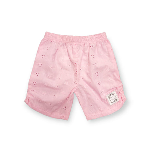 Pink Lightweight Eyelet Shorts