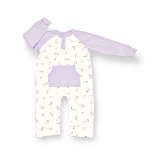 Organic Cotton Lavender Berries Romper
