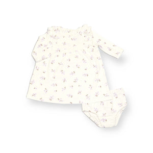 Organic Cotton Lavender Berries Dress With Bloomer
