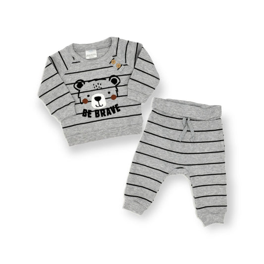 Be Brave Striped Cotton Set