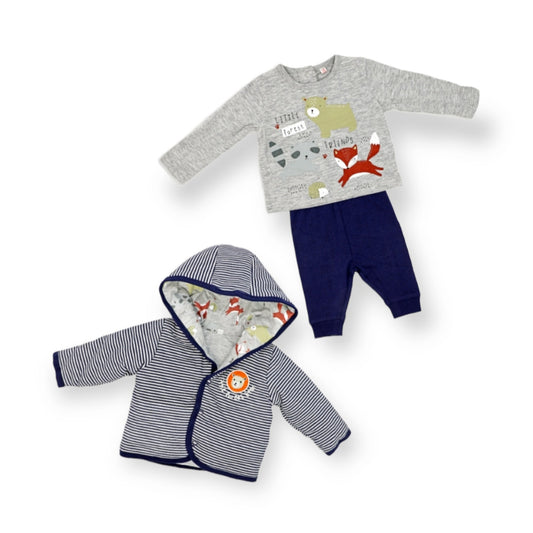 Forest Bear Hooded Jacket Set