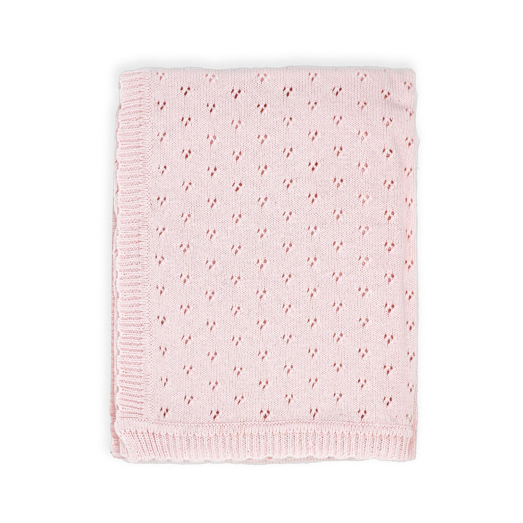 Pink Pointelle Blanket