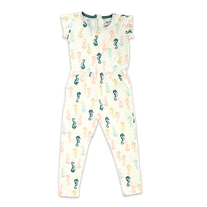 Bamboo Zippered Coverall Seahorses