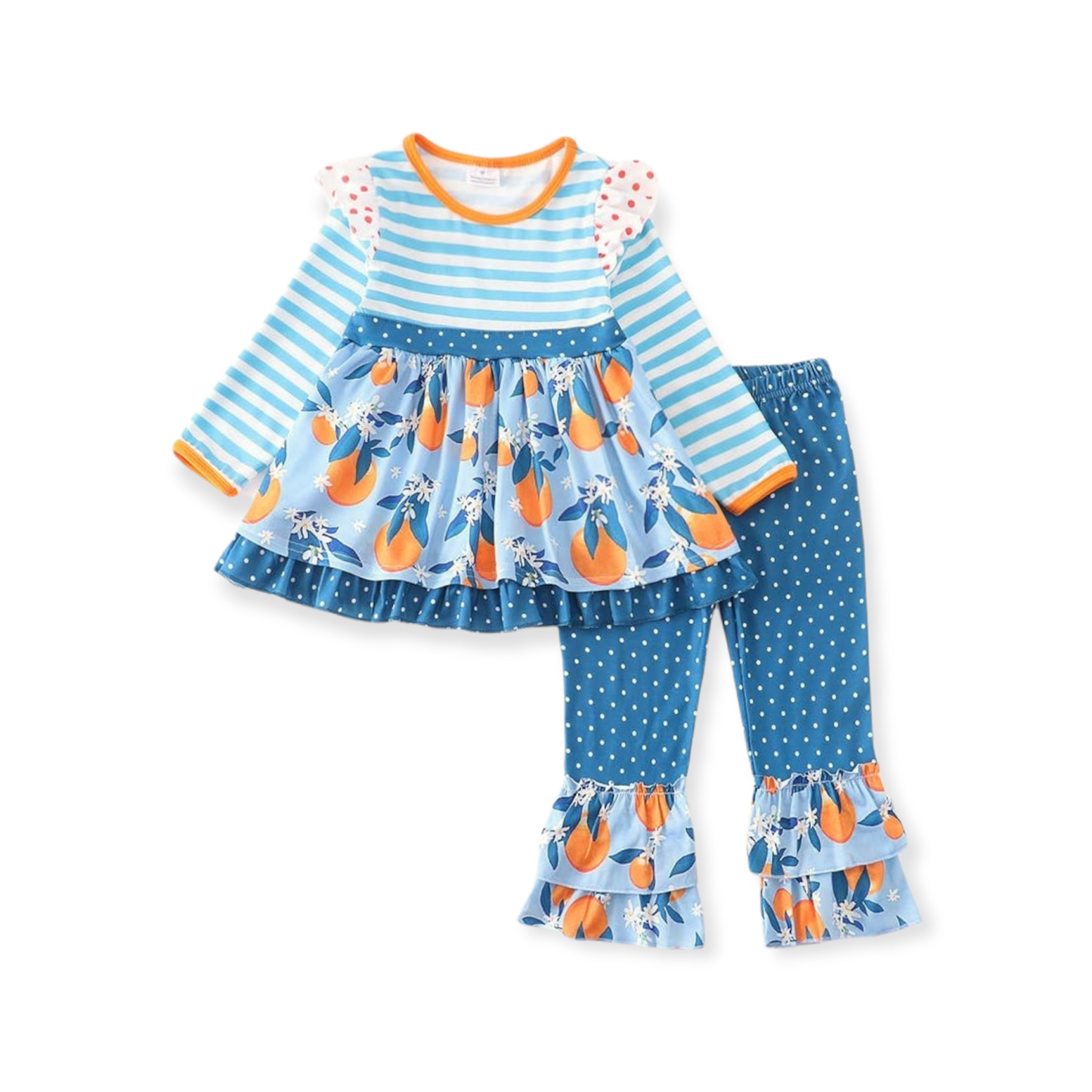Fruitful Striped Ruffle Set