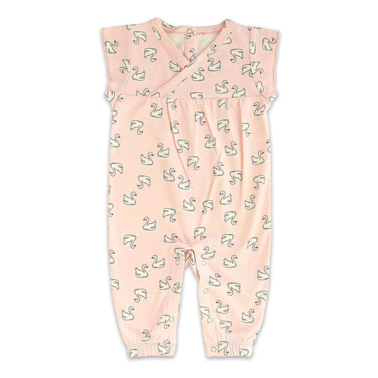 Pink Swan Sleeveless Coverall
