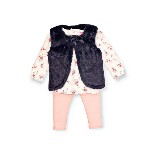 Floral 3 Piece Vest Set