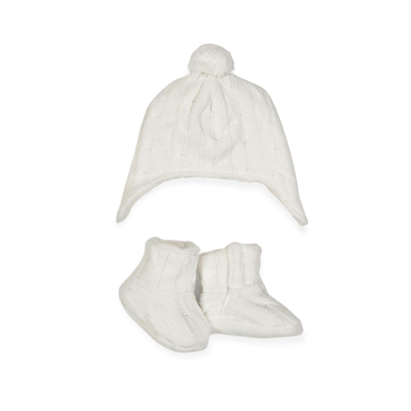 Ear Flap Beanie And Booties
