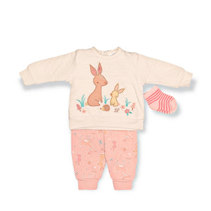 Quilted Forest Bunny 3 Piece Set