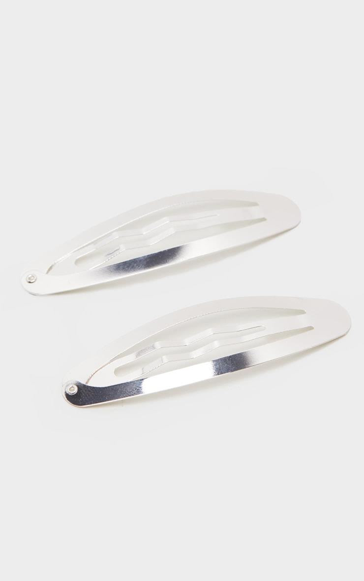 Two Piece Metallic Hair Clips