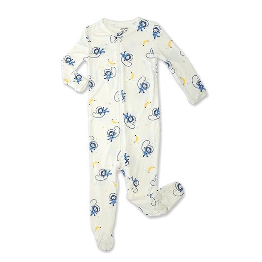 Space Monkey Bamboo Footed Sleeper