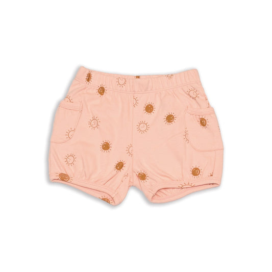 Blush Organic Cotton Shorts With Pockets