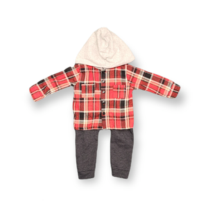 Brick Red Plaid 2 Piece