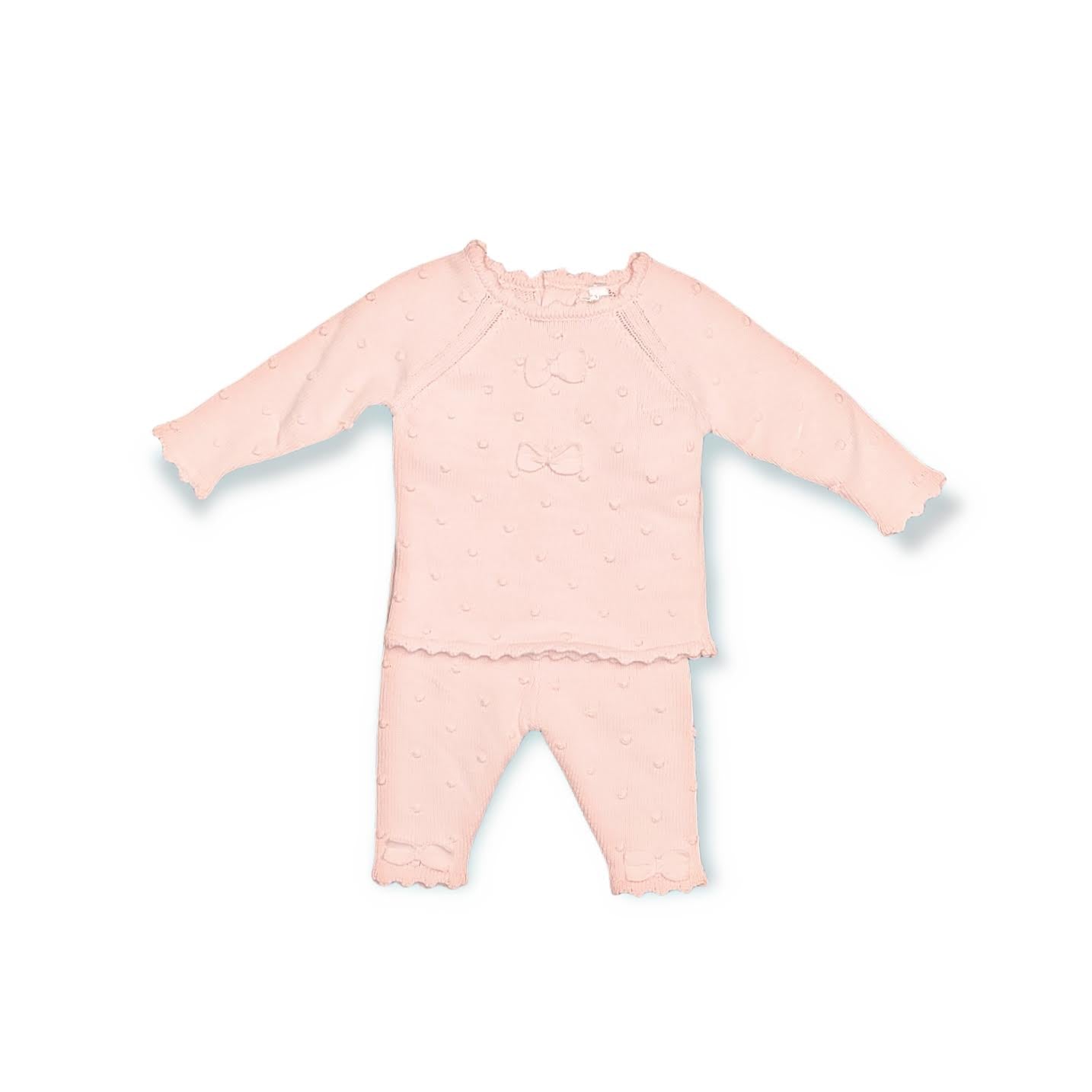 Pink Bows Knit 2 Piece Set