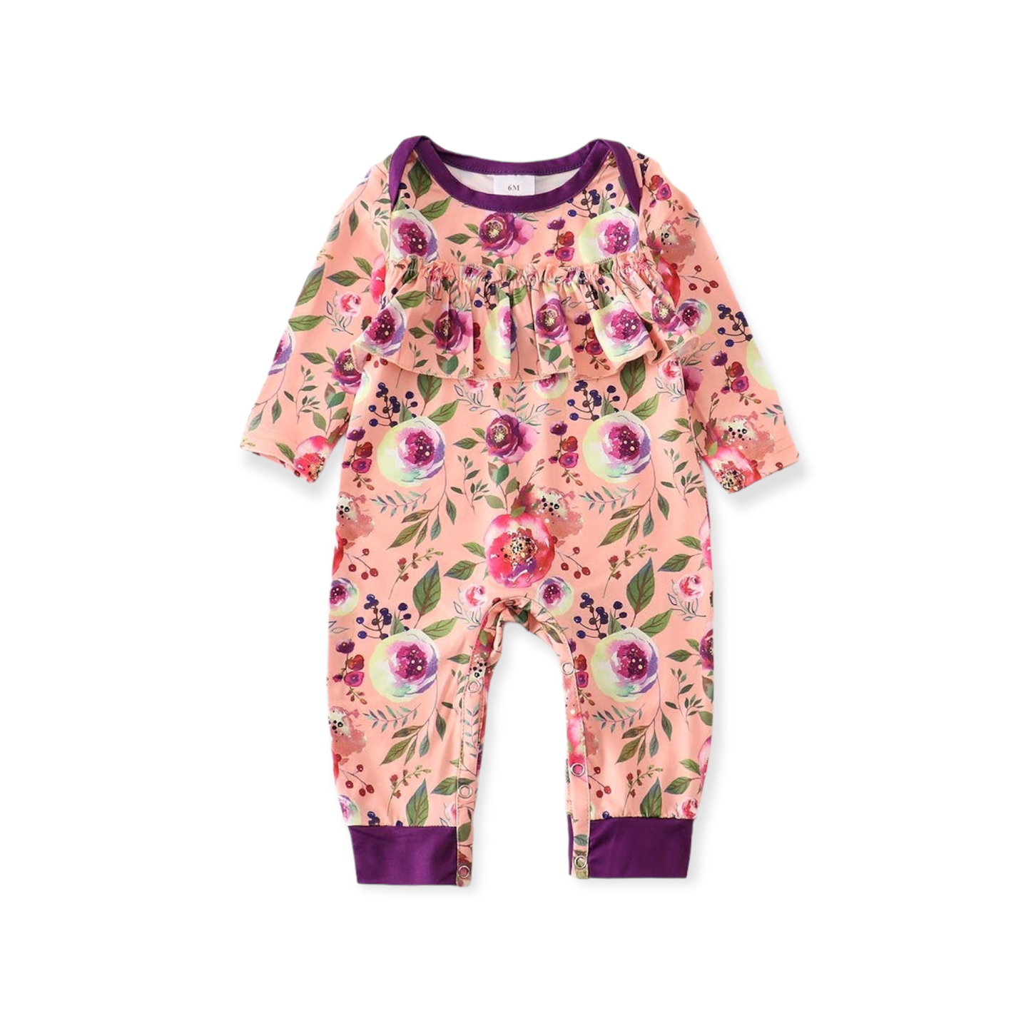 Pink Floral Romper