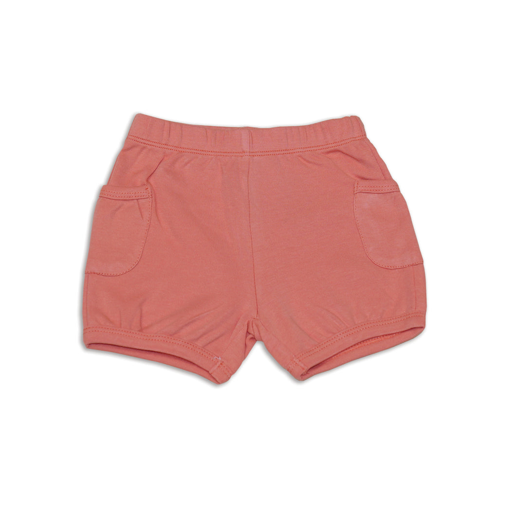 Organic Cotton Pocket Shorts-Terracotta