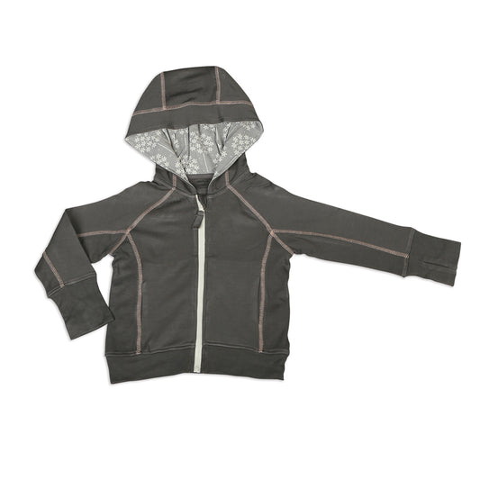Bamboo Fleece Hooded Jacket-Shady Grey